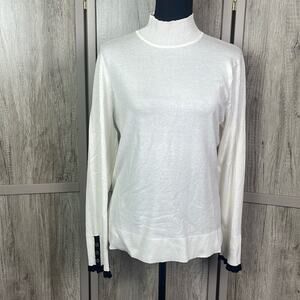 New! The Look elegant mock turtleneck sweater women's L